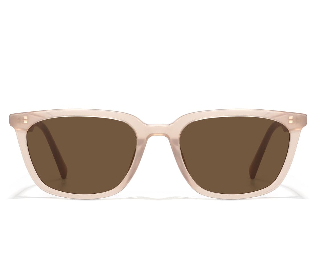 CheRing Khaki Women's Rectangle Sunglasses AB09052
